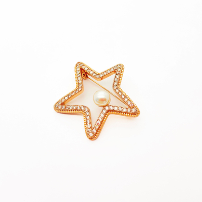 Star With Little Pearl Brooch