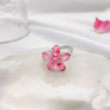 Pink Gem Flower Ring