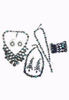 Peacock pearl necklace, bracelet & earrings